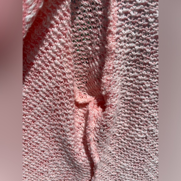Market & Spruce Small Pink Chevron Knit Open Cardigan Sweater Womens - Picture 6 of 8